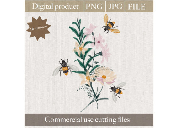 Embroidery Graphic Flower and Bees Png: A Hands-On Review