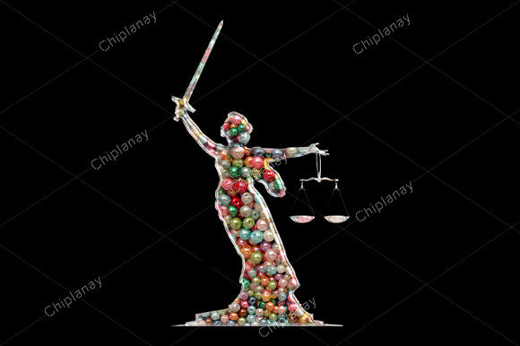 Law Justice Scale Icon Beads Embroidery Review