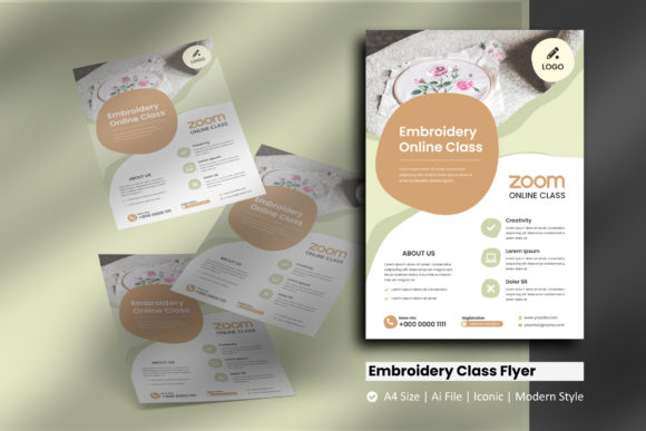 Online Embroidery Class Flyer: Apparel Review