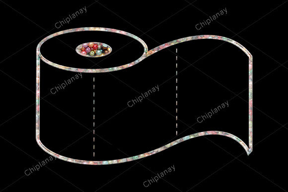 Toilet Paper Beads Colorful Embroidery