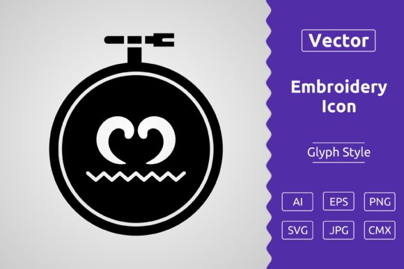 Vector Embroidery Glyph Icon Review
